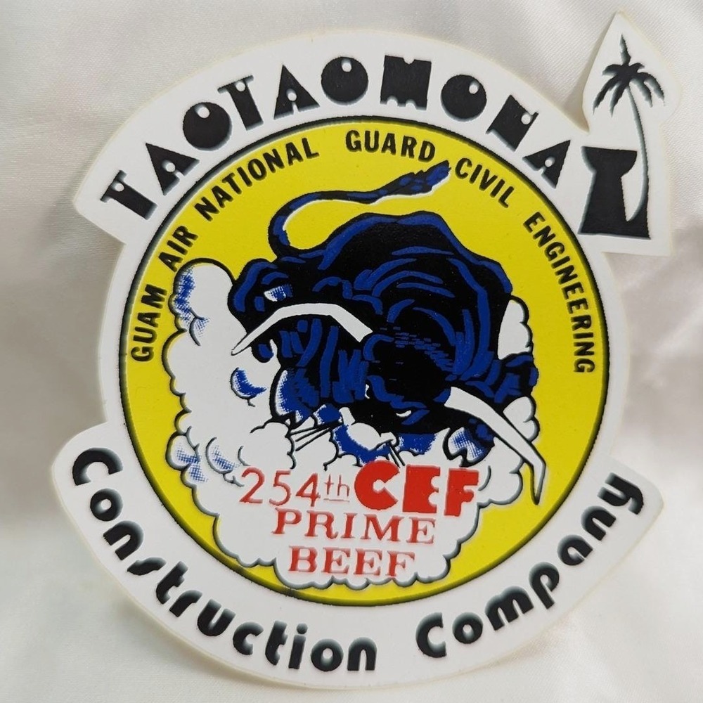 USAF Taotaomona Construction Co 254th CEF Prime Beef Guam Guard Decal Sticker